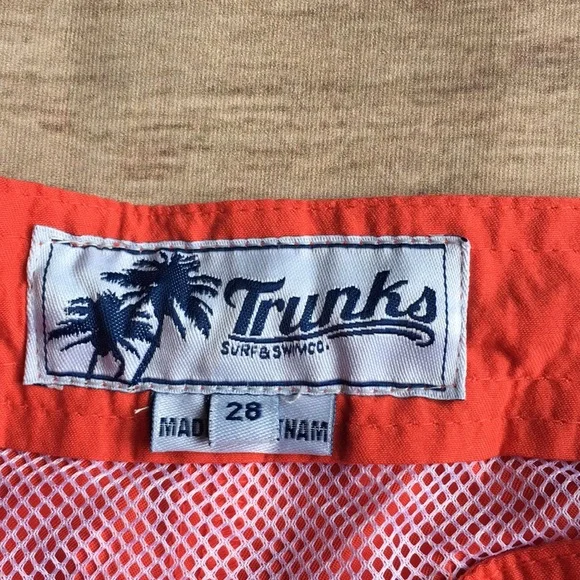 Orange Men’s Draw String Velcro Hybrid Swim Trunk Board Shorts